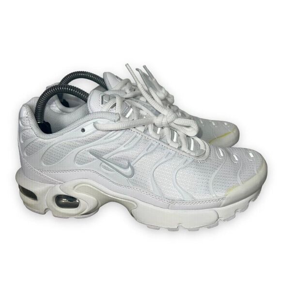 Nike Air Max Plus GS 'White Metallic Silver' AR1852-100 Youth 4.5 Women's 6 - Picture 4 of 12
